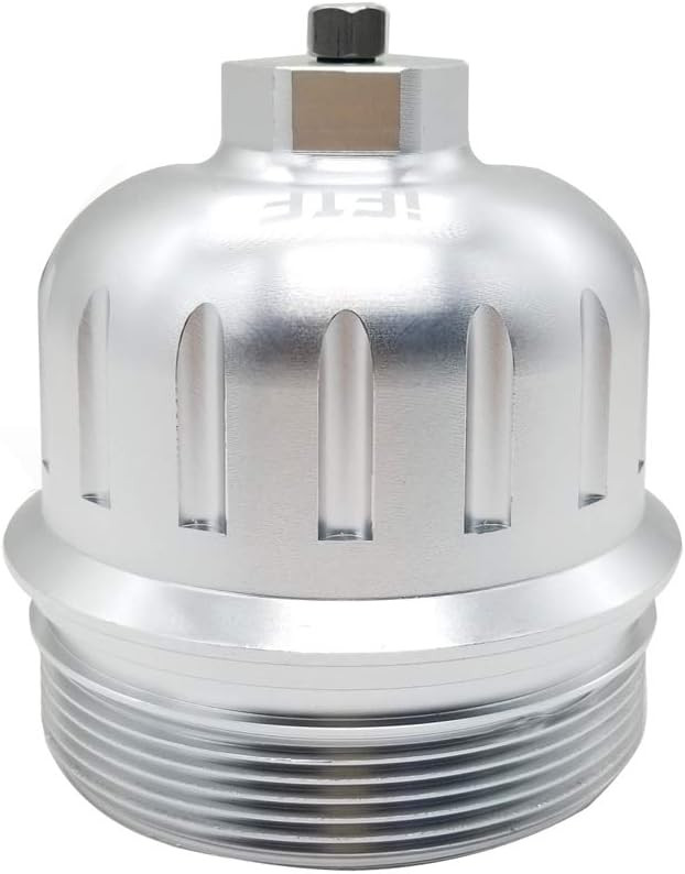 iFJF 134001 - Tapa de repuesto para filtro de combustible GM Duramax 6.6L L5P Chevy Silverado/GMC Sierra 2500HD 3500HD aluminio con tapón de drenaje