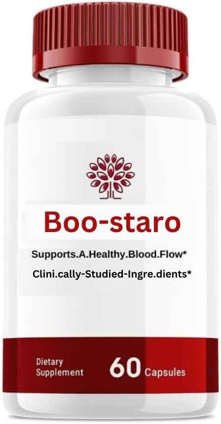 Boo-staro Pills Advanced Formula Supplement - Healthy Blood Flow Capsules, Maximum Strength, Boo-staro All Natural Support Formula Capsules (60 Capsules)