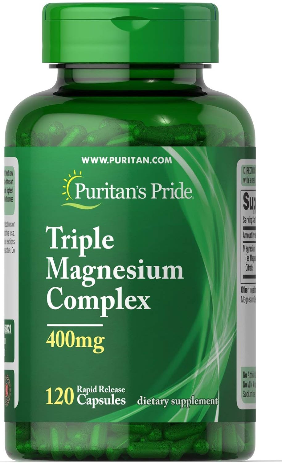 Puritan's Pride Triple Magnesium Complex 400 mg-120 Capsules