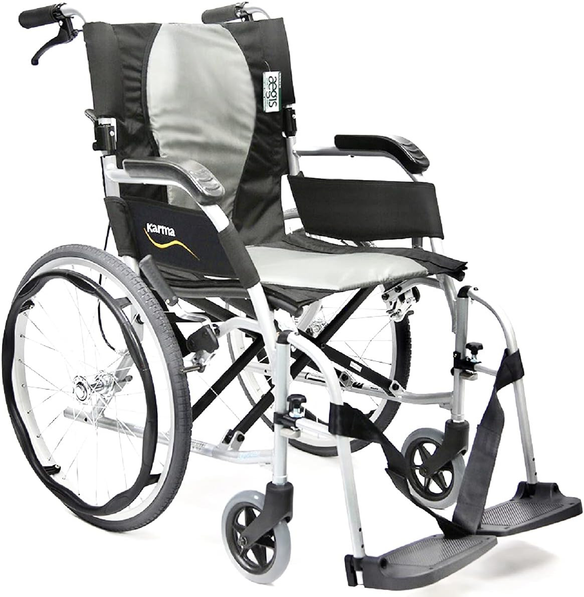 Karman K-2512 19 lbs Ultra Light Ergonomic Wheelchair with Removable Footrest and Quick Release Wheels