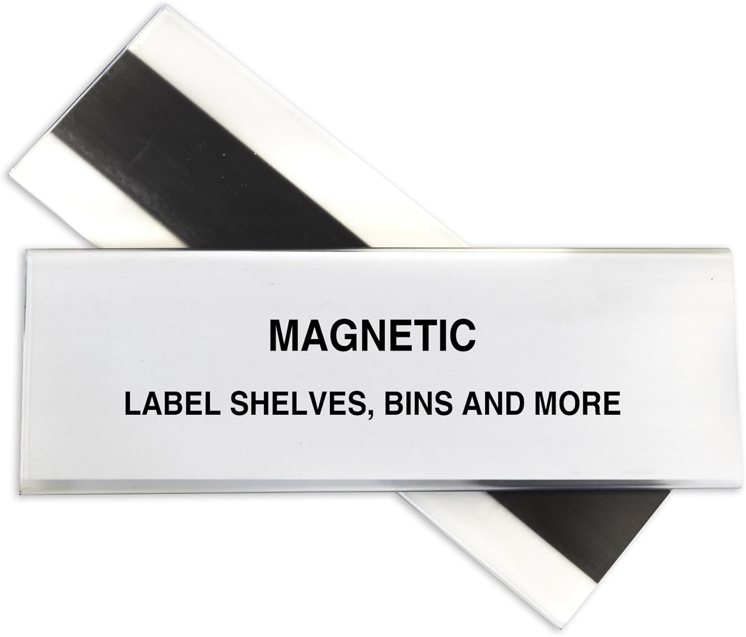 C-Line HOL-DEX Magnetic Shelf/Bin Label Holders, Side Load, 2 x 6, Clear, 10/Box