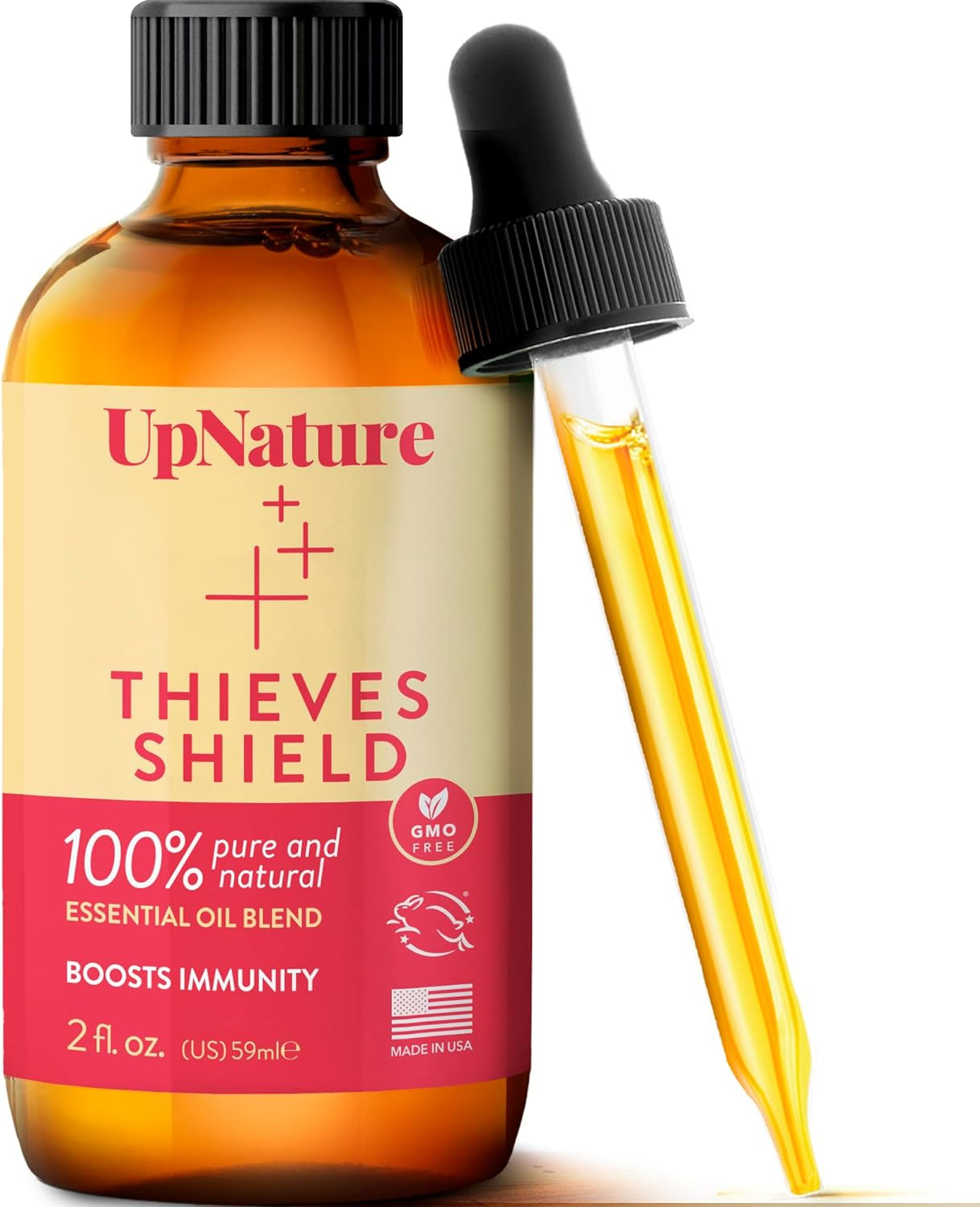 Thieves Shield Essential Oil 2oz - Thief & Robbers Germ Fighter Protective Blend, Keep Your Immunity On Guard with Clove Oil & Cinnamon Essential Oil Therapeutic Grade