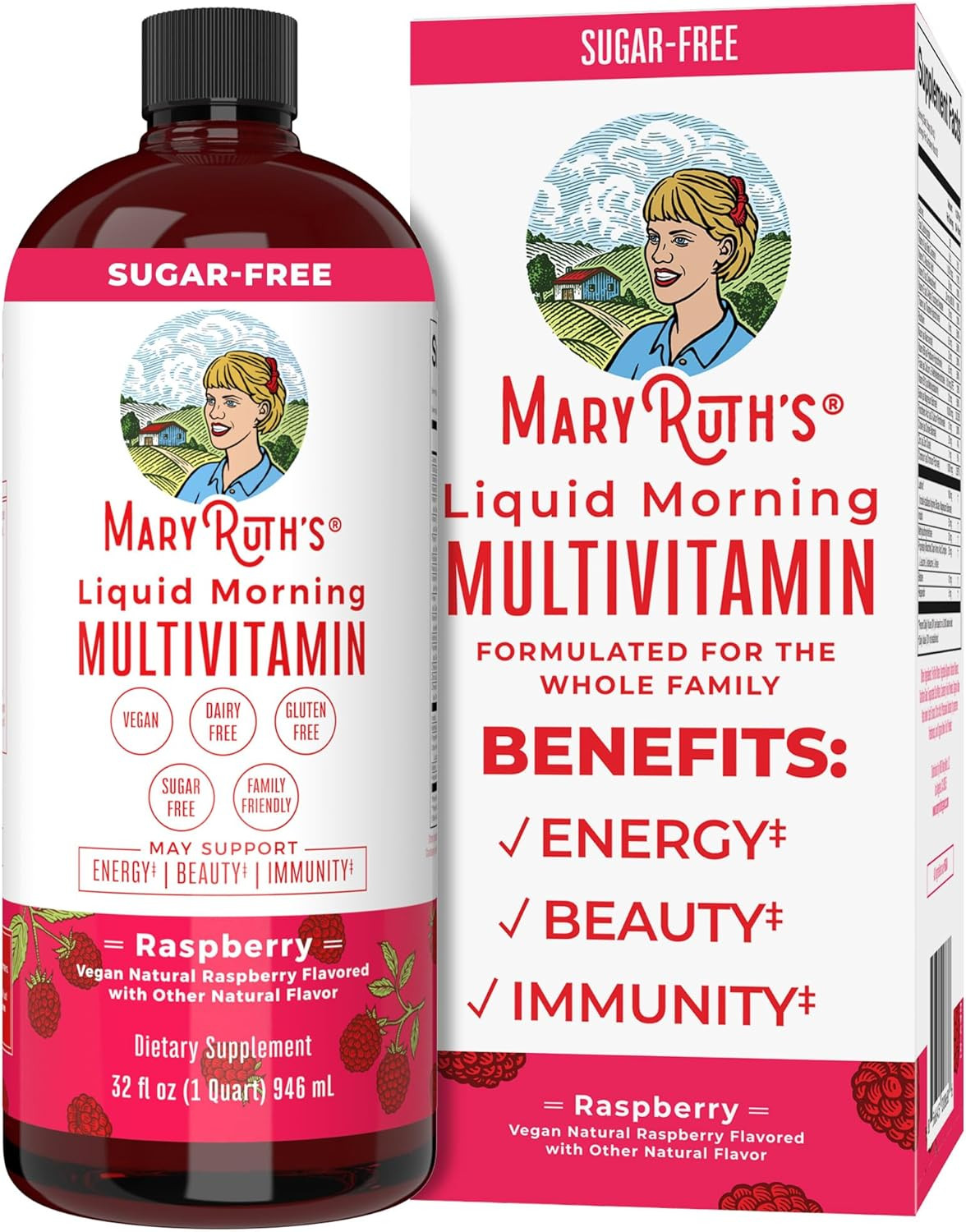 MaryRuth Organics Multivitamin Multimineral for Women Men & Kids | 32 Fl Oz