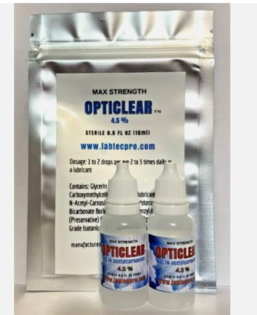 Cataract Relief Eye Drops with 4.5% NAC, N-Acetylcarnosine - 15ml Vial, Pack of 2