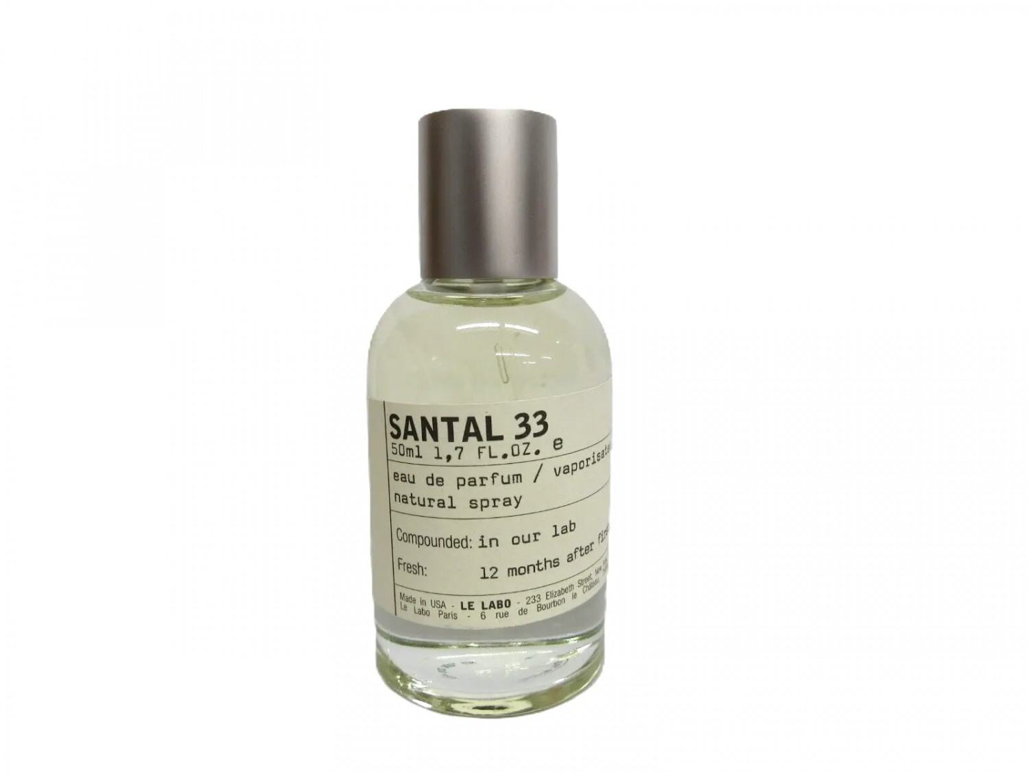 Le Labo Santal 33 by Le Labo 1.7 oz / 50 ml Eau De Parfum Spray Open Box